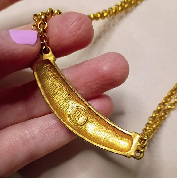 Givenchy Vintage G Logos Two Chain Necklace